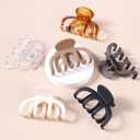 2 x Hair Clips for Women 3.5 Inch Medium Hair Claw Clips for Girls Thin Thick Hair Matte Banana Jaw Clips Hair Accessories for Women (Transparent)