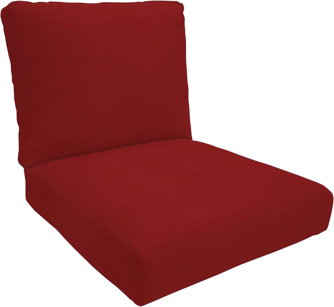 Eddie Bauer Cushion, 24" X 26" X 5", Canvas Jockey Red Set of 4