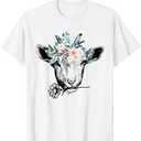 Women's Goats Flowers Farm Animal Lover Funny Goat T-Shirt Large