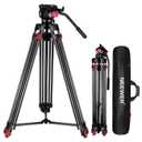 NEEWER 79"/200cm Video Tripod, Heavy Duty Aluminum Alloy Camera Tripod Stand with 360 Fluid Drag Head, QR Plate Compatible with Canon Nikon Sony and Other DSLR Camera Camcorder, Load Up to 17.6lb/8kg