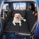 Dog Back Seat Extender for Truck,Truck Dog Seat Cover Back Seat,Dog Hammock for Truck,Hard Bottom Seat Extender,Pet Seat Covers for F150/RAM1500/Silverado (Black)