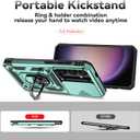 SunStory Phone Case for Samsung Galaxy S24 Plus / S25 Plus Case with HD Screen Protector & Kickstand & Slide Camera Cover,Phone Case for S24 Plus / S25 Plus 6.7", Green