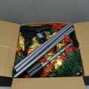 5Ft Prelit Tinsel Pop Up Christmas Tree with Ornament,Fully Decorated Collapsible Pencil Christmas Tree with DIY Multicolor Pink Lights Modes,App-Controlled Xmas Trees for Valentines Easter Decor (Green, Gold )