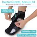Vive Plantar Fasciitis Stretcher - Foot & Calf Stretcher for Men & Women, Achilles Tendonitis Brace Sling for Pain Relief - Dorsiflexion Therapy, Adjustable - Lightweight Arch & Heel Support (Medium)
