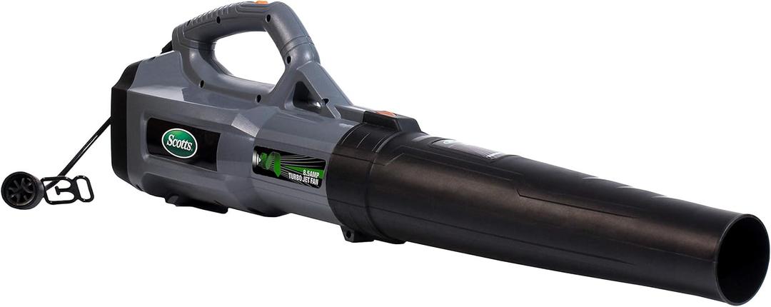 Scotts Outdoor Power Tools BLR20085S 8.5-Amp Turbo Power Corded Electric Leaf Blower, Grey/Black