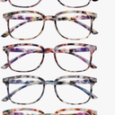 5 Pack Reading Glasses Blue Light Blocking for Women,Computer Readers with Spring Hinge, +1.0