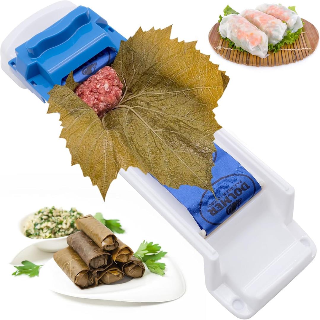 Grape Leaves Roller Machine, Vegetable Meat Rolling Tool, Kitchen DIY Dolma Sarma Sushi Maker for Beginners