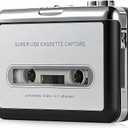 Cassette Tape Player, Portable Cassette Tape Recorder, Cassette to MP3 Converter with Software, Compatible with Laptops and Personal Computers, USB/AA Battery Powered