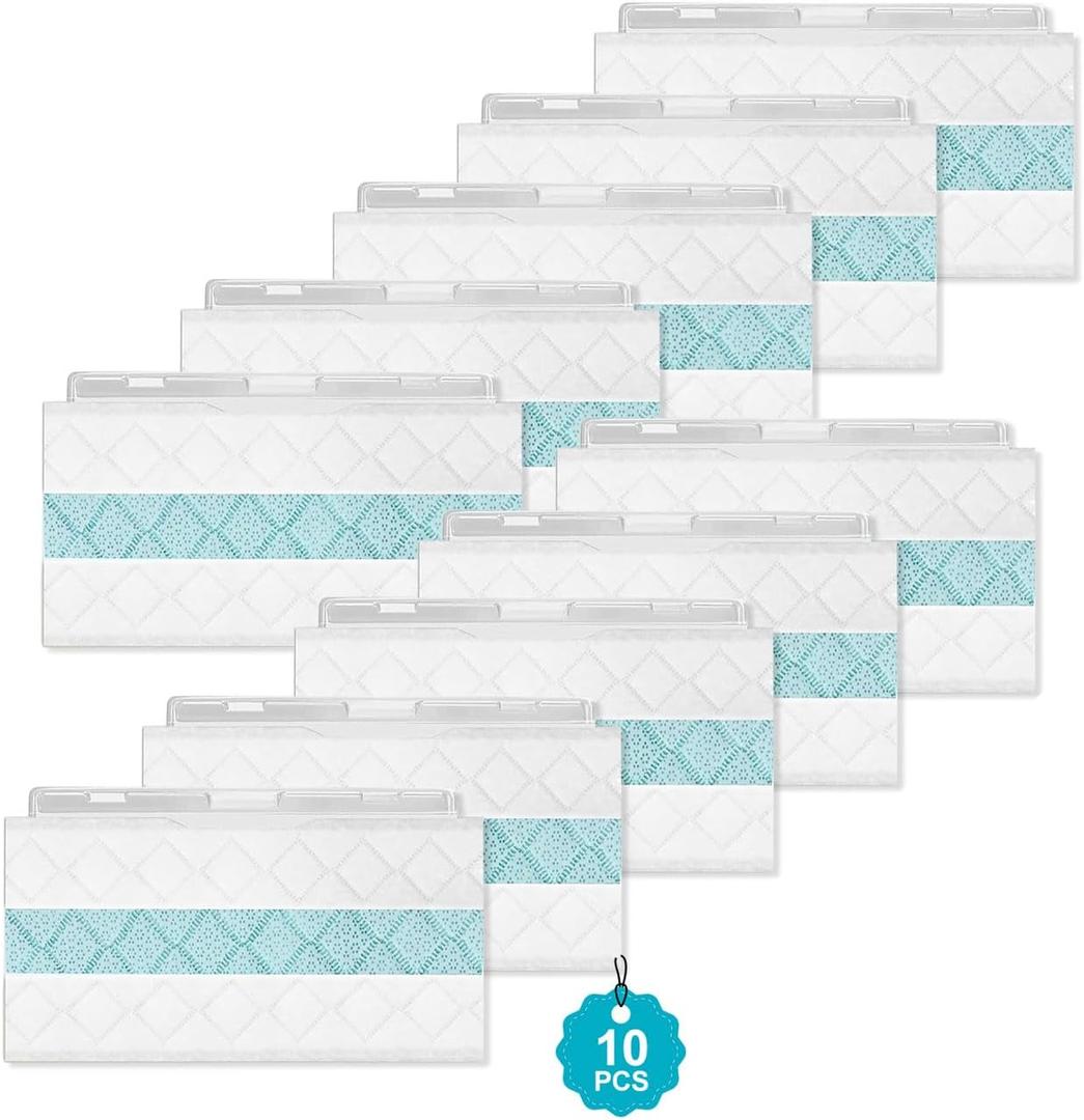 10Pcs Disposable Hard Floor Mop Pad for Shark VACMOP Pro VM252 VM251 VM250 VM200 VM200C VC205 QM250 VM252C VM190 VM200P12 VMP30 Pads Refills Replacement Parts