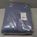 NICETOWN Insulated 100% Blackout Curtains, Noise Reducing Performance Drapes with Black Lining, Full Light Blocking Draperies for Overnight Shift Worker (Stone Blue, 1 Pair, 52 inches x 95 inches)