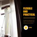 Garneck Telescopic Clothesline Pole: 19-50Inch Adjustable Clothes Hook Rod Aluminum Alloy Drying Stick for High Reach Garment Detachable Laundry Hanger for Shutters Ceiling