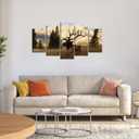 VVOVV Wall Decor - Deer In Autumn Forest Painting Giclee Prints Wildlife Pictures Animal Elk Poster Canvas Art Wall Decor Modern Framed Artwork, 40"L x 22"W