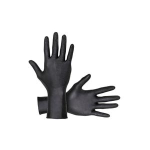 SAS Safety SAS 66518 Raven Grip Nitrile Disposable Gloves, Extended Cuff Powder & Latex-Free Exam-Grade Gloves, 7 Mil-Thick, 12-Inch Length, 100-Count Box, Large, Black Corp