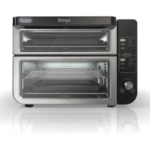 Ninja DCT400 10-in-1 Double Oven with FlexDoor, FlavorSeal & Smart Finish, Rapid Top Convection and Air Fry Bottom, Bake, Broil, Air Roast, Toast, Air Fry, Pizza and More, Stainless Steel