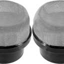Grevosea 190106Z Air Bleeder Screen Cap, 2 Pcs Spa Filter Pipe Mesh, Stainless Steel & ABS Replacement Parts, Compatible with Most Pool Filters, Easy Installation Durable and Reliable Black
