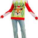 MGparty Ugly Christmas Sweater for Women 2025 Christmas Cute Light Up Sweaters Holiday Party Novelty Funny Pullover (X-Large, Green)