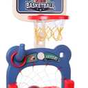 Dazmers 3-in-1 Kids Sports Playset - Basketball Hoop, Soccer Goal, and Ring Toss Game - Ideal Indoor and Outdoor Fun for Energetic Kids - Promotes Physical Activity for Toddlers
