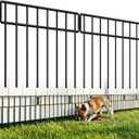 HIHADUUM 30Ft(L) X 13Inch(H) Animal Barrier Fence - 21 Pack Garden Fence Panels Metal Garden Fencing Edging Border No Dig Fencing for Dog Rabbits Ground Stakes Defense Outdoor Patio Fence Extension
