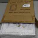 MIBYIBER 2 Pack 5x7 Rotating Floating Picture Frames, White Wood Floating Photo Frame Double-Sided Display with Crystal Glass for Tabletop, Desk or Shelf