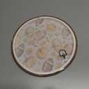 Sufamb Fall Football Pumpkin Round Wall Art Decor, Farmhouse Autumn Football Leaf Canvas Artwork Framed, Rustic Fall Wall Hanging Prints Decorations for Home Bedroom Living Room Decor, 10x10 Inches (rugby)