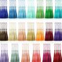 Creatrill 100 Pcs 13cm/5 Inch Silky Handmade Soft Craft Mini Tassels with Loops for Jewelry Making, DIY Projects, Bookmarks, 20 Colors, 5 Pcs of Each
