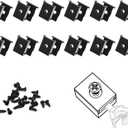 HP0887M 6 Pairs HO Scale 1:87 Horn Coupler Hook 17mm E-Z Mate Magnetic Knuckle Couplers with Box Lid Pocket Cover with Screws for Freight Car Trains Railroad (Coupler and Box)