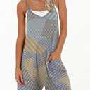 ANRABESS Womens Rompers Summer Casual Loose Sleeveless Overalls Spaghetti Strap Shorts Jumpsuit 2026 Beach Vacation Clothes (L)