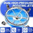 LidoDola 16'' Pressure Washer Surface Cleaner Blue, Power Washer Accessory