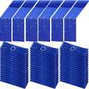 Newwiee 54 Pcs Blue Sequin Chair Sashes and Table Runners, 48 Sequin Chair Bows, 6 Glitter Table Runners for Birthday Party Wedding Banquet Holiday Decorations