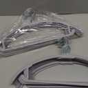 TIMMY Plastic Hangers 50 Pack No Shoulder Bump Suit Hangers Non Slip Space Saving Clothes Hangers Curved Design to Protect Clothes Shape(Grey) (Gray)