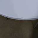 Flash Furniture Elon 4' Round All-Occasion Plastic Folding Event Table, Foldable Portable Banquet Table for Indoor/Outdoor Events, White