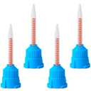 50 Pcs Short 10:1 Ratio Dental Mixing Tips High Performance Crown & Bridge Mixing Tips Blue&Orange