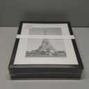 upsimples 10x12 Picture Frame Set of 5, Display Pictures 7x9 with Mat or 10x12 Without, Wall Gallery Poster Frames, Black