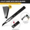 Gomake Vehicle Vinyl Wrap Window Tint Film Tool Kit Include 4 Inch Felt Squeegee, Retractable 9mm Utility Knife and Blades, Zippy Vinyl Cutter and Mini Go Corner Squeegee for Car Wrapping (5 Tools)