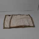 Phantoscope Pack of 2 Farmhouse Modern Spring Decorative Throw Pillow Covers Burlap Linen Trimmed Outdoor Pillows Tailored Edges Off White 18 x 18 inches, 45 x 45 cm