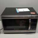 Emerson MW1338SB Countertop Microwave Oven, 6 Pre-Programmed Settings, Removable Glass Turntable, Child Safety Lock, 1.3 Cu ft, 1000W, Stainless Steel