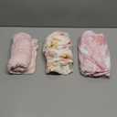 Baby Crib Sheets for Boys Girls, 28x52x8in Fitted Crib Sheet Neutral 3 Pack for Standard Crib and Toddler Mattress, Breathable Soft Microfiber Baby Sheet Pink Flowers & Leaf