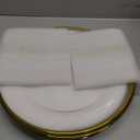 Ms Lovely Clear Glass Charger 13 Inch Dinner Plate With 0.5 CM Metallic Rim - Set of 4 - Gold