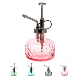 XXXFLOWER Glass Plant Mister Spray Bottle for Indoor Plant Spritzer Succulent Watering Bottle Tall Vintage Style with Bronze Plastic Top Pump