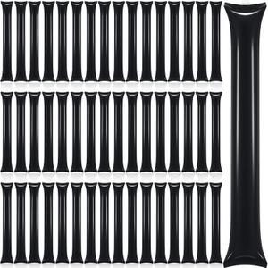Civaner 48 Pcs Christmas Thunder Stick Team Spirit Boom Stick Cheering Stick Plastic Cheerleading Spirit Stick Clapper Inflatable Noise Maker Sports Supply(Black)