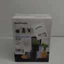 Cold Press Juicer, 5.3" Wide Feed Chute Juice Extractor Machine with 400W, High Juice Yield, Slow Masticating Juicer for Whole Vegetables & Fruits, Metallic Silver