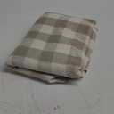 Gingham Tablecloth Rectangle Table Cloth Heavy Duty Cotton Checkered Table Cover for Spring Picnic Kitchen Dining(C-Beige, 52x52 inch)