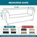 Turquoize Stretch Chesterfield Sofa Covers for Living Room Soft Sofa Couch Covers for 3 Cushion Couch Non-Slip Sofa Slipcover for Dogs Furniture Protector Feature Jacquard Fabric(Sofa, Biscotti Beige)