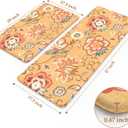 LEEVAN Kitchen Mats for Floor Non-Slip, Cushioned Anti Fatigue Mat 2 Piece,Orange Memory Foam Kitchen Mat Waterproof, Ergonomic Standing Mat for Bar, Office,Desk, Laundry (17.3"x29"+17.3"x47"-0.47inch)