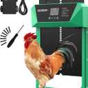 Large Size Aluminum Automatic Chicken Coop Door with Anti-Pinch Feature, Timer and LCD Display (Green)