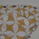 DriftAway Amelia Thermal Blackout Room Darkening Grommet Window Curtains Retro Geo Pattern Round Circle Star Print Set of 2 Panels Each 52 Inch by 84 Inch Yellow