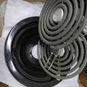 Electric Stove Burner Drip Pans WB31M19(8) WB31M20(6) Electric Stove Top Burner Replacement WB30M1(6") WB30M2(8") Compatible for G-E Hot-point Ken-more General Electric Stove Parts by MIFLUS (Black Drip Pans 1*8in 3*6in and Stove Burner 1*8in 3*6in)