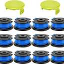 KAKO Replacement Spool for Greenworks Weed Wacker String, 16ft 0.065" Line Spool for Greenworks Weed Eater String Replacement, Compatible with Greenworks 24V 40V Single Line Cordless Trimmers(12+2)