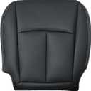 NLQR Front Driver Side Bottom Replacement Perforated Seat Cover Black Compatible with Infiniti Q50 2014 2015 2016 2017 2018 2019 2020