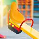 Angoily Outdoor Seesaw Seat Cushion Replacement Plastic Part for Playground Equipment Kids Parks Community Areas Durable Comfortable Toddler Rocker Seat 13.78X10.63X8.27 Inches